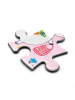 Mr. & Mrs. Panda Puzzle Einhorn Gemüse mit Spruch in Rot Pastell