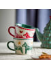 Bloomingville Becher SIFFER Weihnachtsbecher mit PFERDEN Rot Grün 2er Set