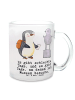 Mr. & Mrs. Panda Haferl Pinguin Museum besuchen mit Spruch in Transparent