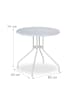 relaxdays Gartentisch in Weiß - (H)74 x Ø 80 cm