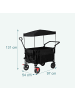 relaxdays Bollerwagen in Schwarz - (B)54 x (H)131 x (T)97 cm