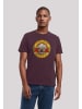 F4NT4STIC T-Shirt Guns 'n' Roses Vintage Bullet Logo in maroon