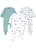 TupTam Baby Jungen Schlafstrampler mit Fuß 3er Pack in weiß Modell 2