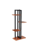 relaxdays Blumenregal in Dunkelbraun - (B)42,5 x (H)93 x (T)22,5 cm