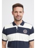 FQ1924 Poloshirt FQPeter stripe polo shirt w badge in Weiß