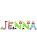 Playshoes Deko-Buchstaben "JENNA" in bunt