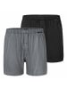 Schiesser Boxershort 2er Pack in Schwarz/Grau
