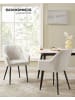 SONGMICS 2er-Set: Esszimmerstuhl in cappuccinobeige - (B)62.5 x (H)85 x (T)60 cm