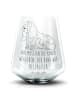Mr. & Mrs. Panda Blümchentail Glas Hund Basset Hound mit Spruch in Transparent