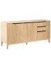 Beliani Sideboard MONCTON in Braun - (W) 160 x (H) 75 x (L) 45 cm