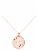 Gemshine Kette mit Anhänger Horoskop Sternzeichen Gemini Zwillinge in rose gold coloured