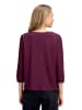 BETTY & CO Strukturshirt mit Rundhalsausschnitt in Dark Aubergine