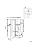 Beliani Vitrine PIMBA in Weiß/Braun - (W) 80 x (H) 125 x (L) 40 cm