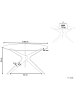 Beliani Couchtisch VALLEY in Transparent/Braun - (W) 80 x (H) 46 x (L) 80 cm