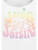 F4NT4STIC Long Cut T-Shirt PLUS SIZE Janis Joplin Pastel Logo in weiß