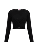 myMo Damen Langarmtop in Schwarz