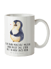 Mr. & Mrs. Panda Becher Pinguin Diät mit Spruch in Weiß