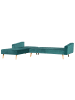Beliani Ecksofa VADSO in Grün/Braun - (W) 303 x (H) 72 x (L) 98 cm