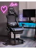 Beliani Gaming Stuhl VICTORY in Schwarz/Weiß/Grau - (W) 55 x (H) 124 x (L) 60 cm