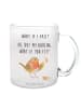 Mr. & Mrs. Panda Glas Rotkehlchen Federn mit Spruch in Transparent