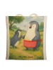 Mr. & Mrs. Panda Shopping Tasche Pinguin mit Kind Design ohne Sp... in Weiß