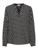 Kaffe Langarm-Bluse KAleah Regular fit in Black Square Print