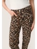 Soaked in Luxury Jeans SLTessie Gerade Passform in Beige Leopard