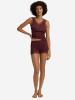 Hanro Crop-Top Woolen Lace in vivid brown