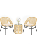 Outsunny Rattan Bistroset in Beige 73L x 63B x 81H cm