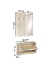 FineBuy Garderobe in Braun / Spanplatte / 80x27x180