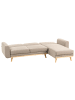 Beliani 4-tlg Ecksofa KAARINA in Braun/Schwarz linksseitig