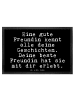 Mr. & Mrs. Panda Fußmatte Eine gute Freundin kennt... mit Spruch in Schwarz