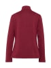 GOLDNER Kuschelweiche Strickfleece-Jacke in merlot / melange
