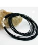 Gallay Kette 14 Kordelbänder Silber 925 45cm in schwarz