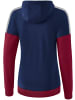 erima Squad Trainingsjacke mit Kapuze in new navy/bordeaux/silver grey