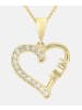 Vanlere Halskette mit Anhänger aus 375 Gelbgold mit Zirkonia Herz-Design