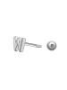 Glanzstücke München Piercing Buchstabe W aus Sterling Silber in silber