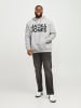 JACK & JONES PLUS Kapuzenpullover in Light Grey Melange