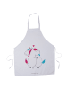 Mr. & Mrs. Panda Schürze Einhorn Mitteilung ohne Spruch in Weiß