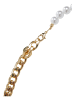 Urban Classics Urban Classics Unisex Half Pearl Exchangable Necklace 2-Pack in gold/gunmetal