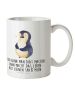 Mr. & Mrs. Panda Tasse Pinguin Diät mit Spruch in Weiß