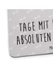 Mr. & Mrs. Panda Bierdeckel Hund Dackel mit Spruch in Grau Pastell