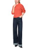 MARC CAIN COLLECTIONS Pullover mit Zopfmuster und Rundhalsausschnitt in Tigerlily