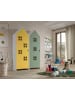 58 aufm Kessel REGALSCHRANK Set Kania 115x37x171 MDF+Holzwerkstoff Weiß /Bunt