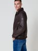 KOROSHI Kunstlederjacke in braun
