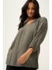 KAFFE curve Langarm-Bluse KCbetty Regular fit in Major Brown/Chalk Dot