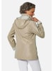 GOLDNER Jacke mit Kapuze in sand / weiß