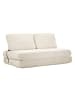 Mauro Ferretti Schlafsofa aus komprimiertem, weißem Bouclé-Stoff, 150 x 100 x 80 cm