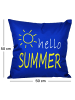 JACK 1x Outdoor Kissenhülle Motiv 50x50cm hello Summer in Blau