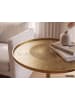 FineBuy Beistelltisch in Gold / Marmor / 30x30x60